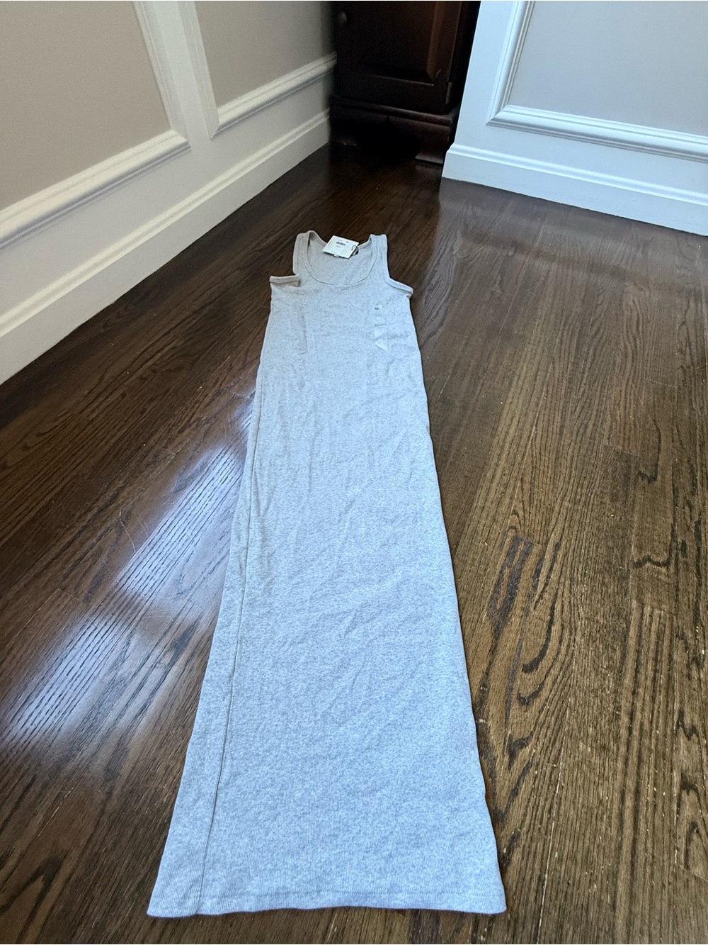 Calvin Klein Light Gray Ribbed Tank Dress